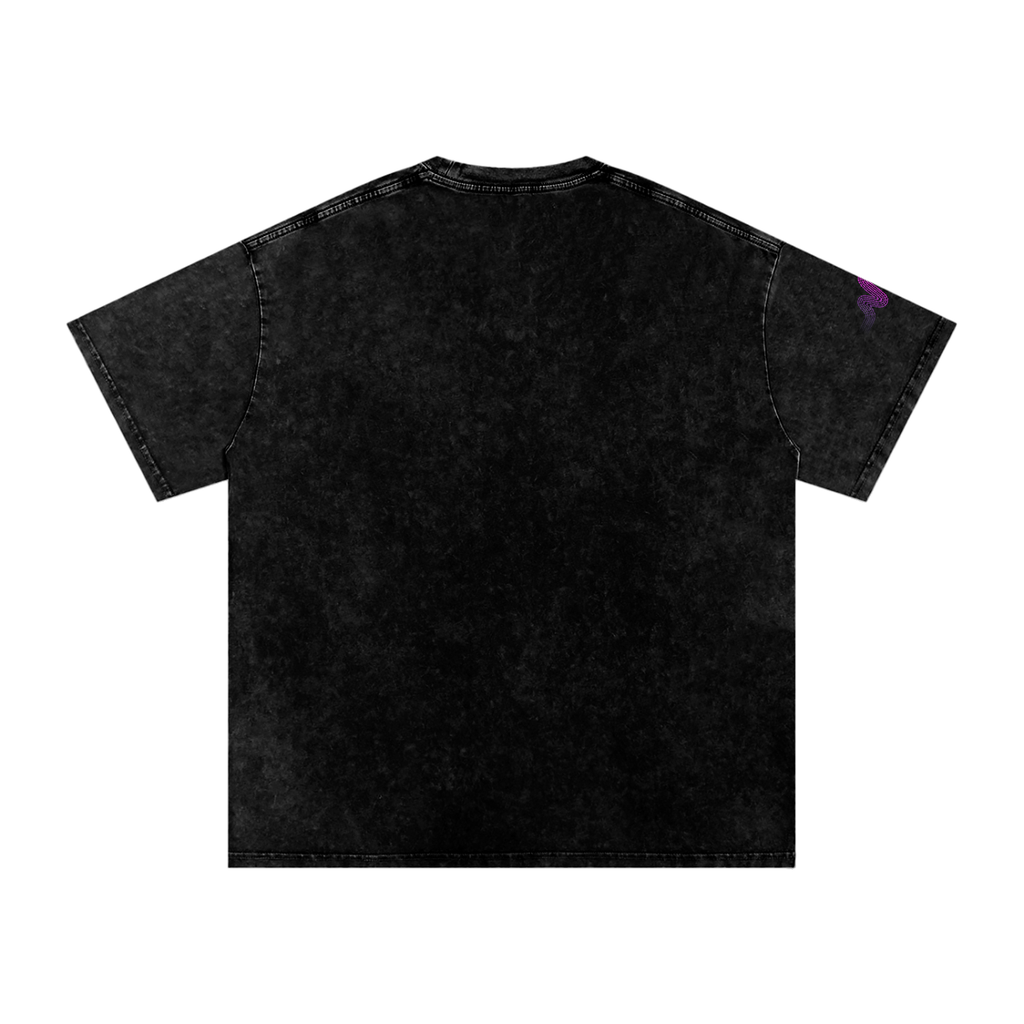 Snow Washed Oversized Cotton T-Shirt